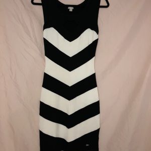 GUESS Midi Stripped Bodycon Dress
